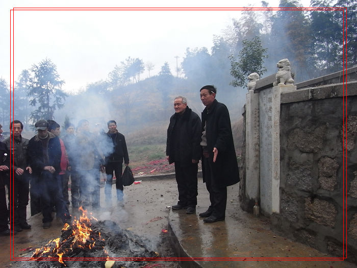祭拜时照片