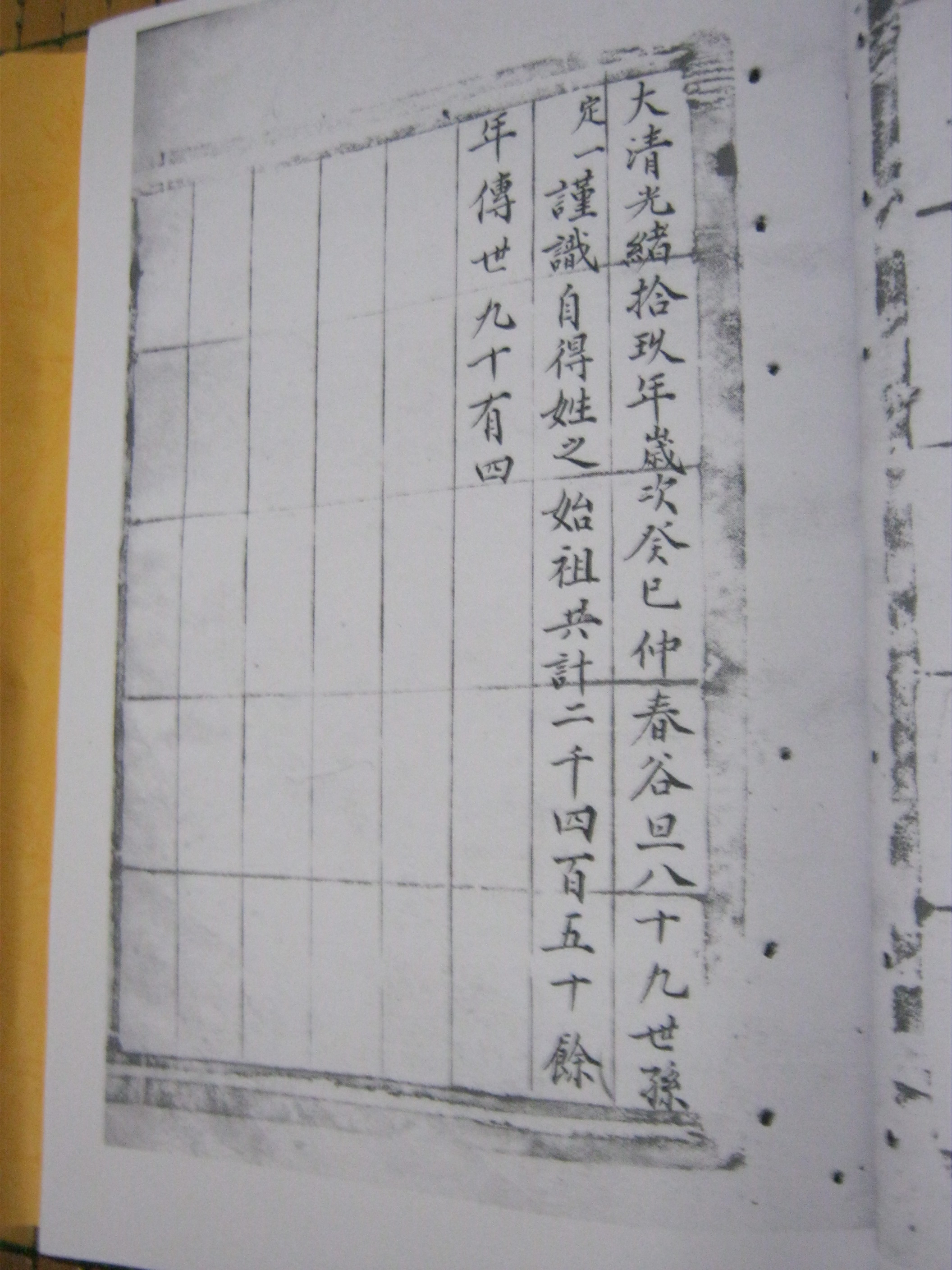 清光绪十九年山东沂南汪氏族谱序&nbsp;&nbsp;汪定一撰